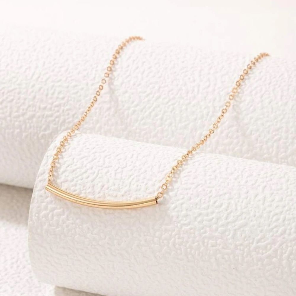 Gold Bar Necklace - Picture 2 of 2